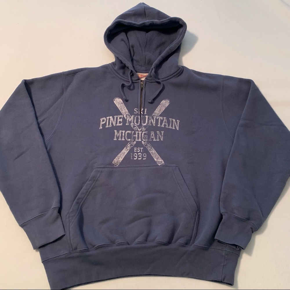 Ski Pine Mountain Unisex Michigan Blue Sweatshirt M